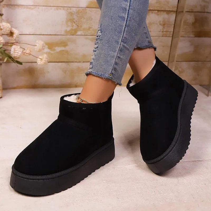 Women's Cozy Lined Slip On Snow Boots