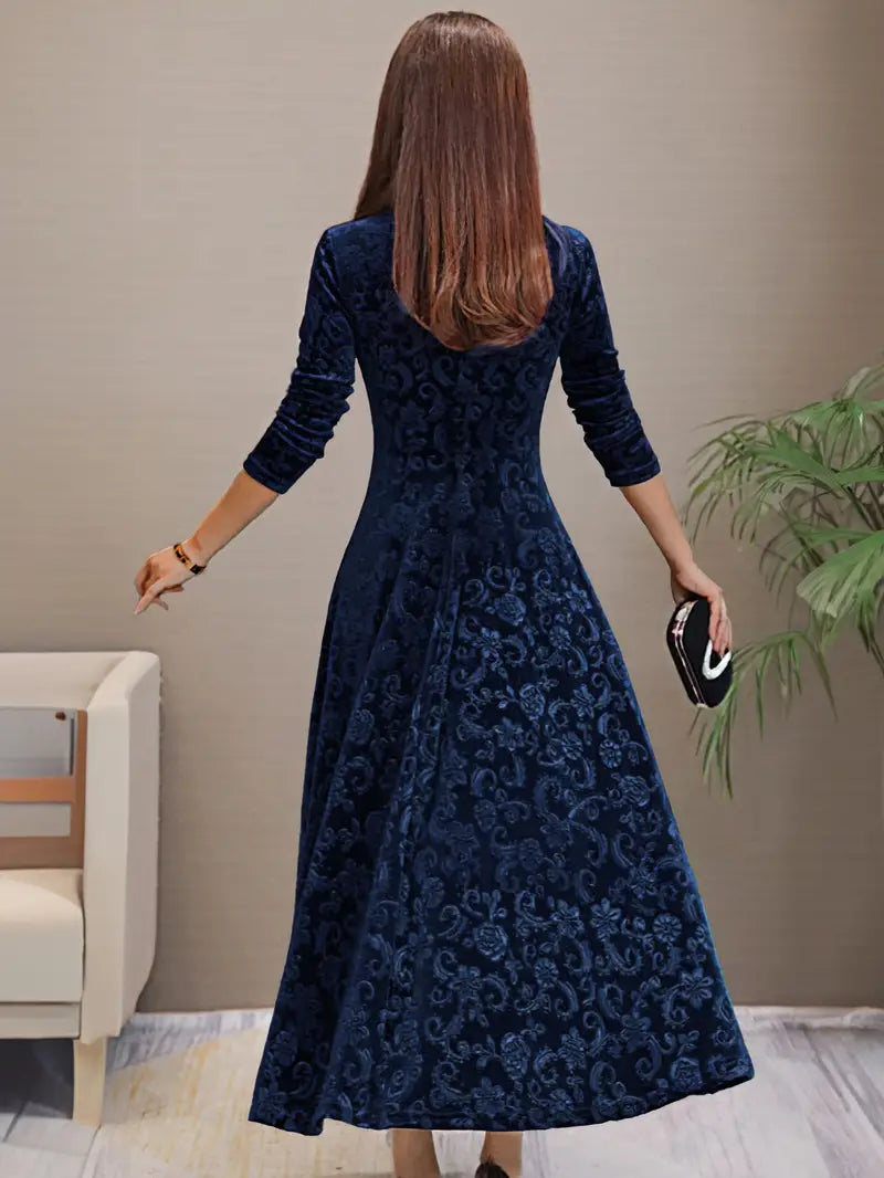 Damen A-Linien Kleid mit V-Ausschnitt aus Polyester Jully