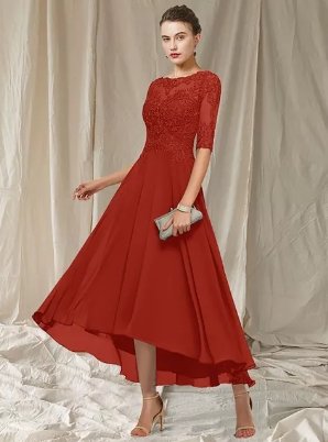 Damen Abendkleid aus Spitze mit knöchellangem Schnitt Jully