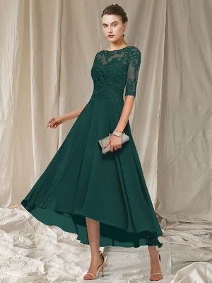 Damen Abendkleid aus Spitze mit knöchellangem Schnitt Jully