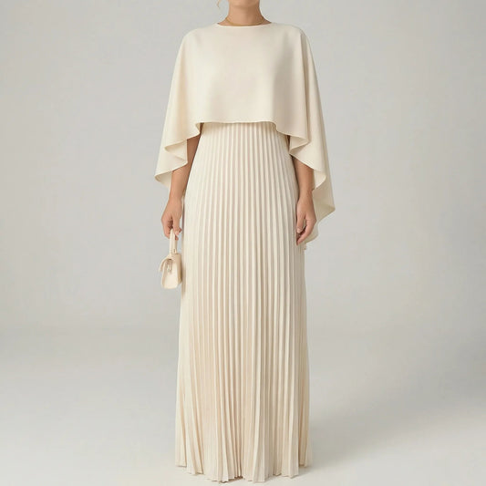 Damen Abendkleid mit Fledermausärmeln in Maxi-Länge Jully