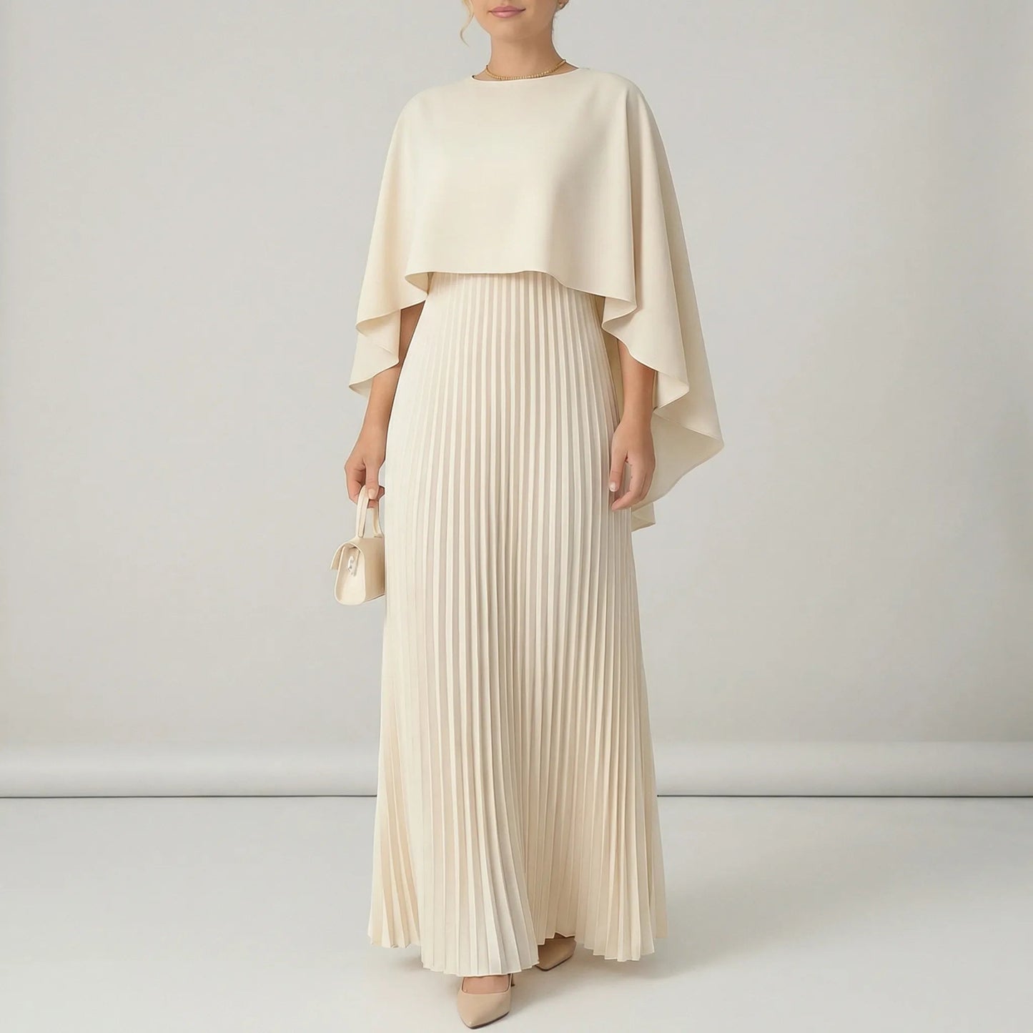 Damen Abendkleid mit Fledermausärmeln in Maxi-Länge Jully