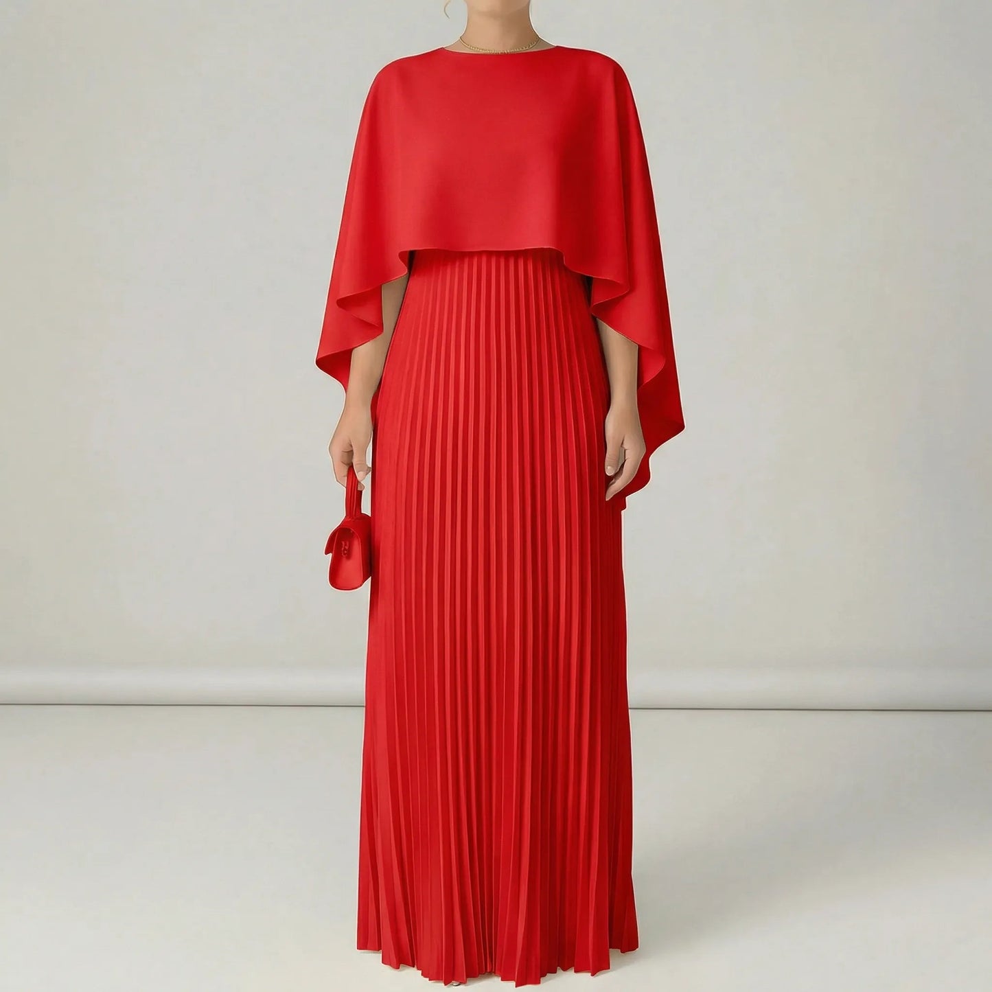 Damen Abendkleid mit Fledermausärmeln in Maxi-Länge Jully