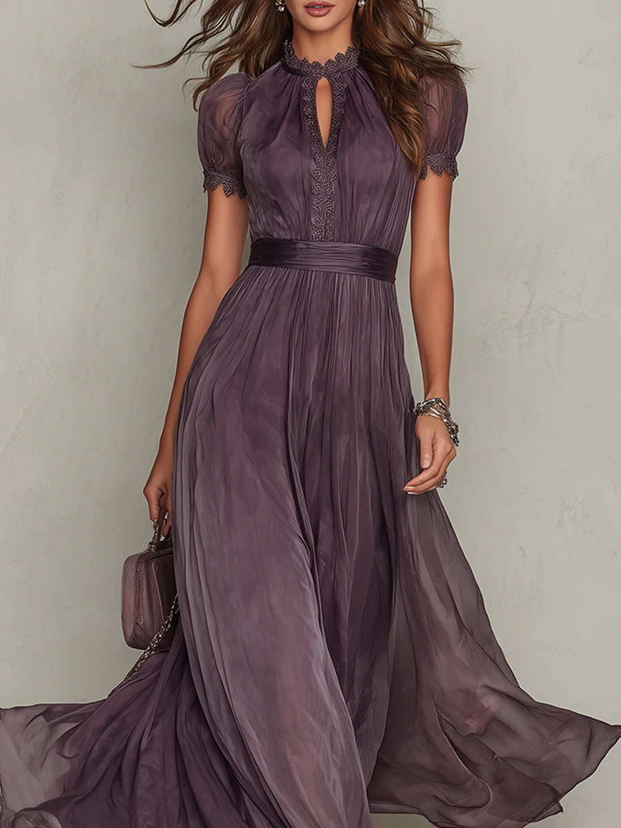 Damen Abendkleid mit elegantem Vintage-Ausschnitt Jully