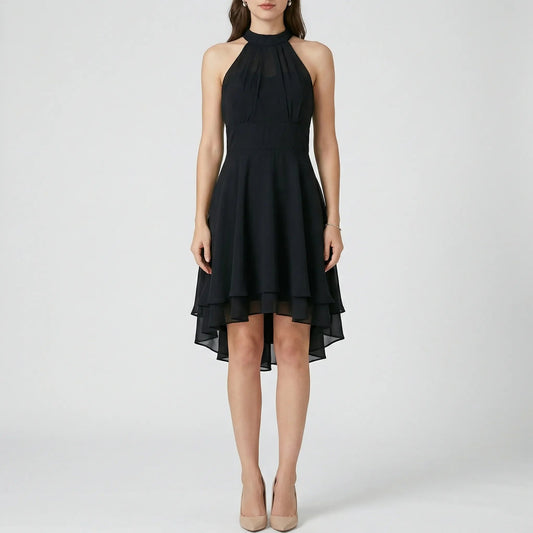 Damen Abendkleid mit mehrlagigen Rüschen Jully