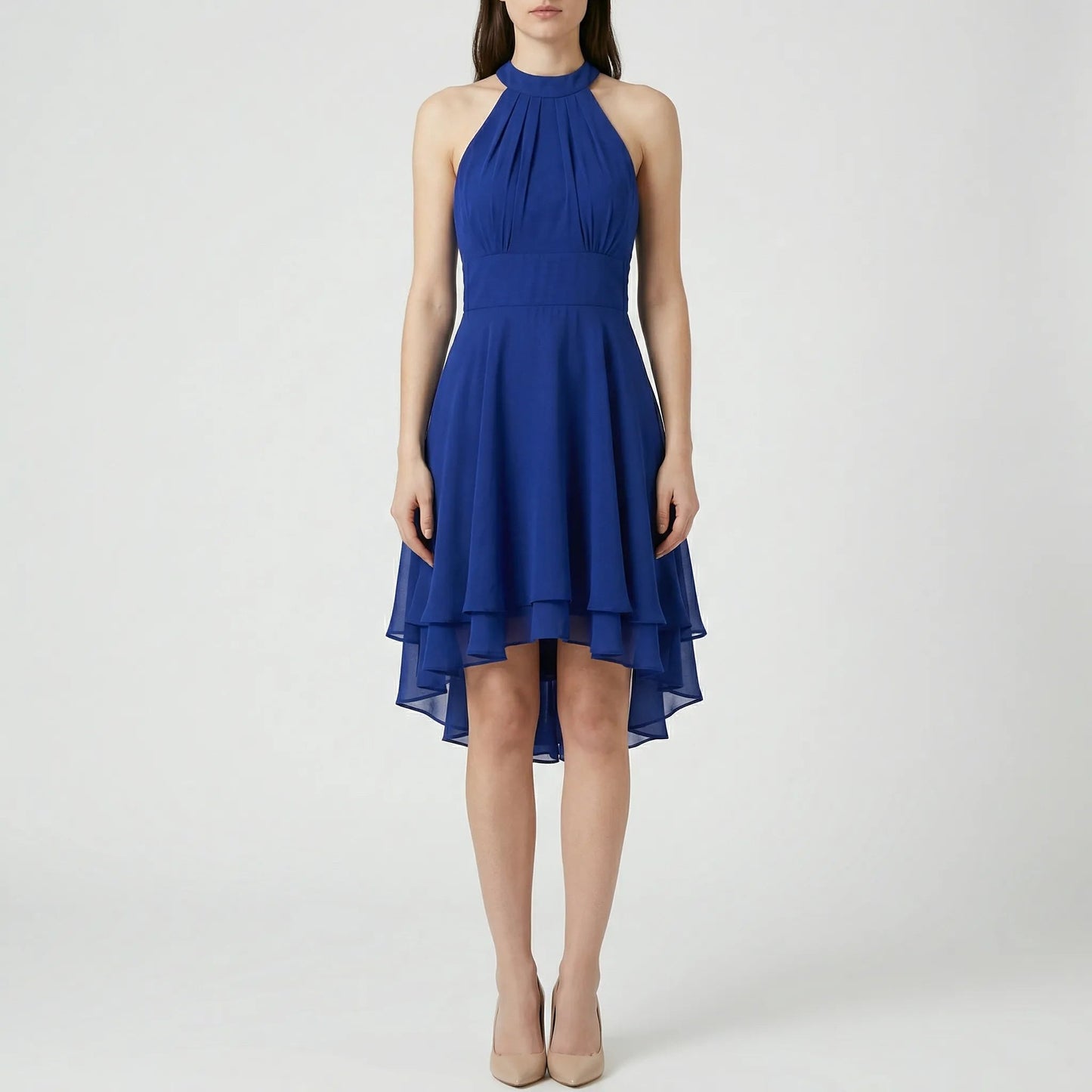 Damen Abendkleid mit mehrlagigen Rüschen Jully
