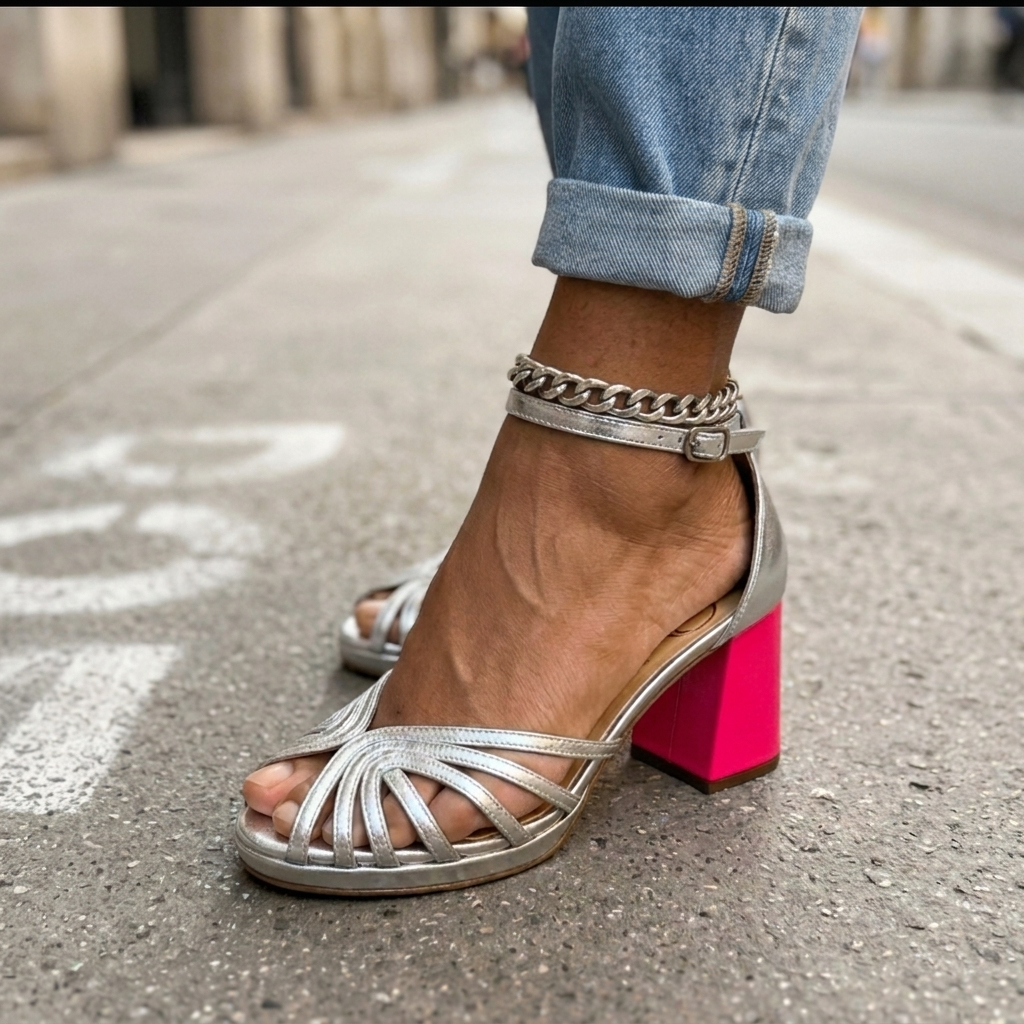 Damen Absatzschuhe mit Blockabsatz Jully
