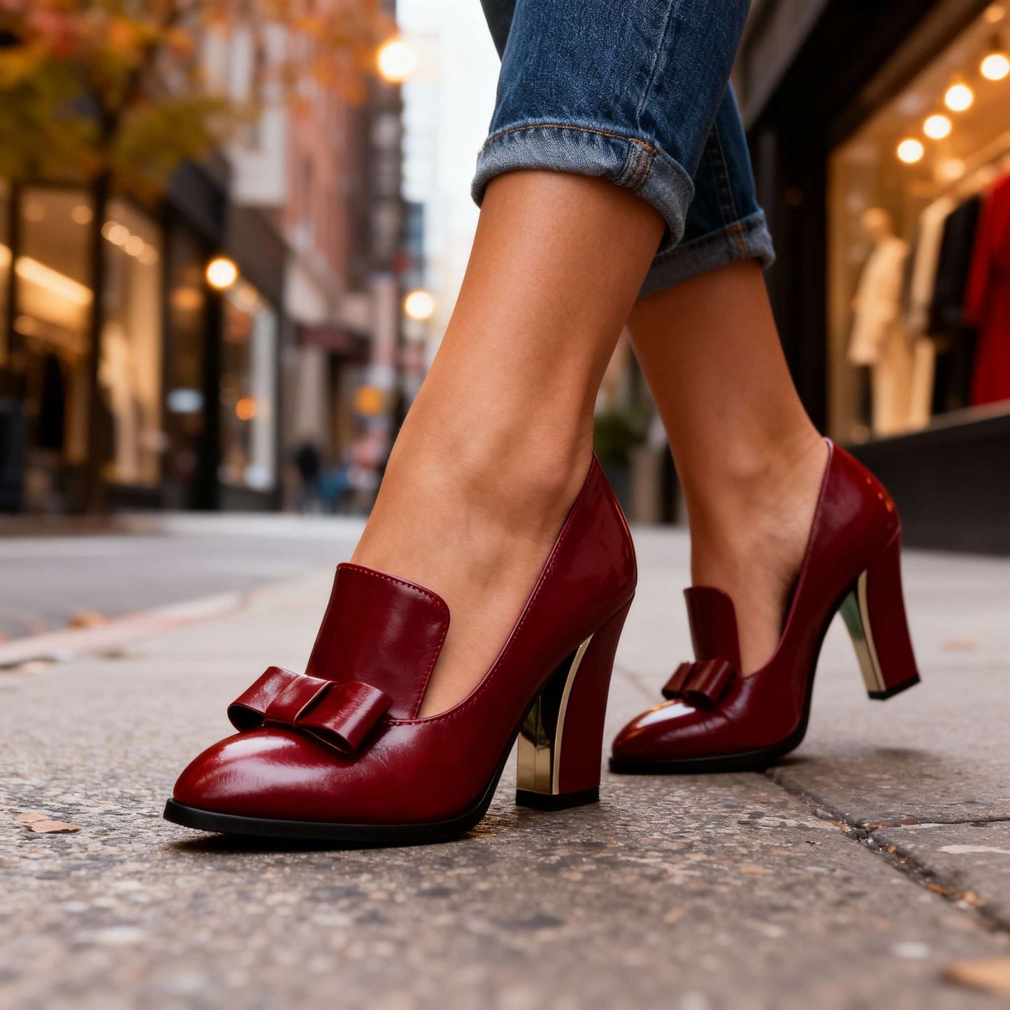 Damen Absatzschuhe mit Schleifendetail und gepolsterter Innensohle Jully