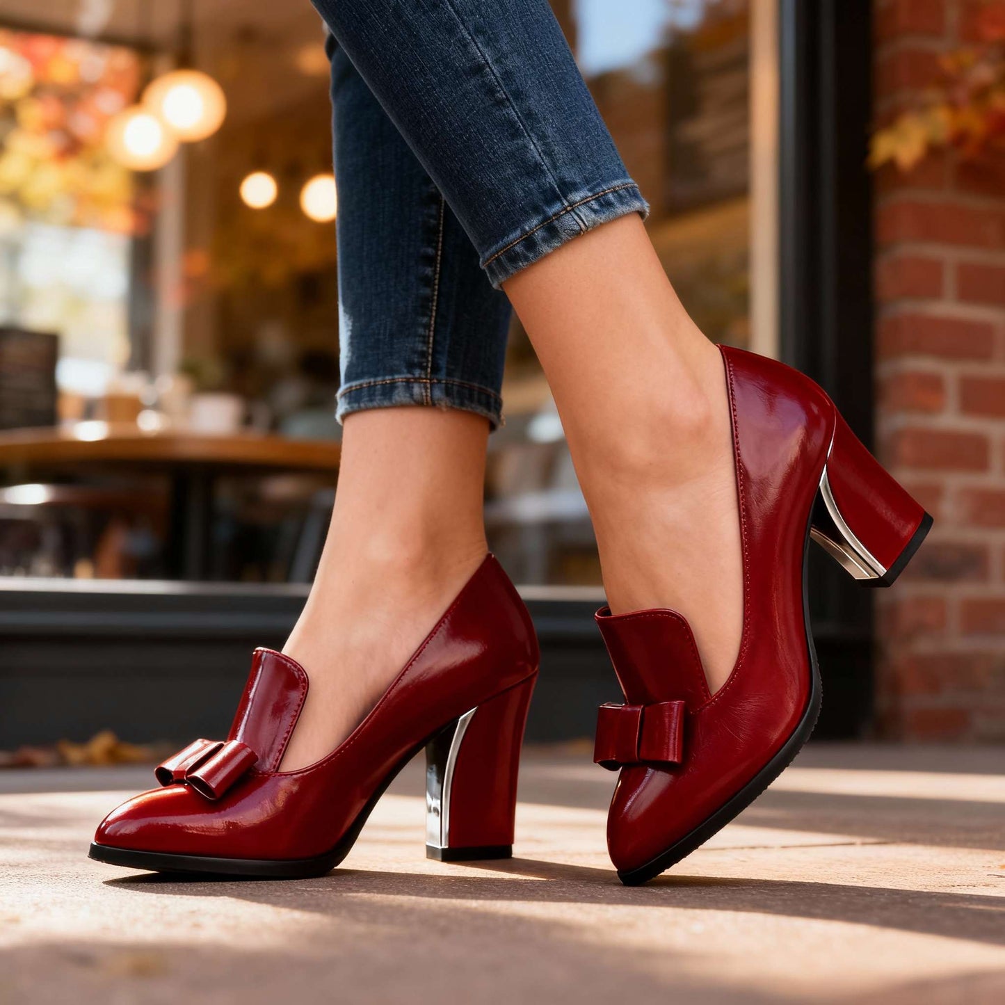 Damen Absatzschuhe mit Schleifendetail und gepolsterter Innensohle Jully