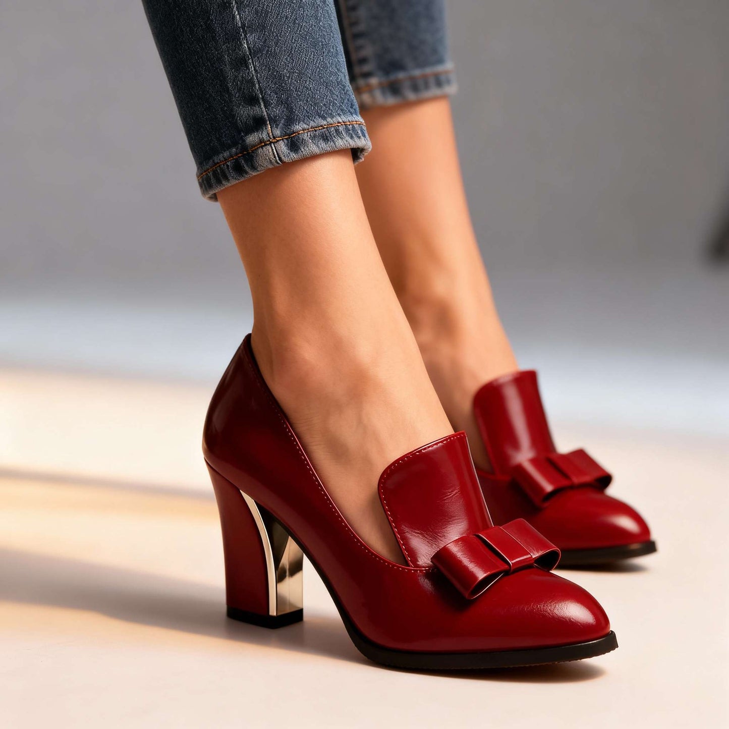 Damen Absatzschuhe mit Schleifendetail und gepolsterter Innensohle Jully