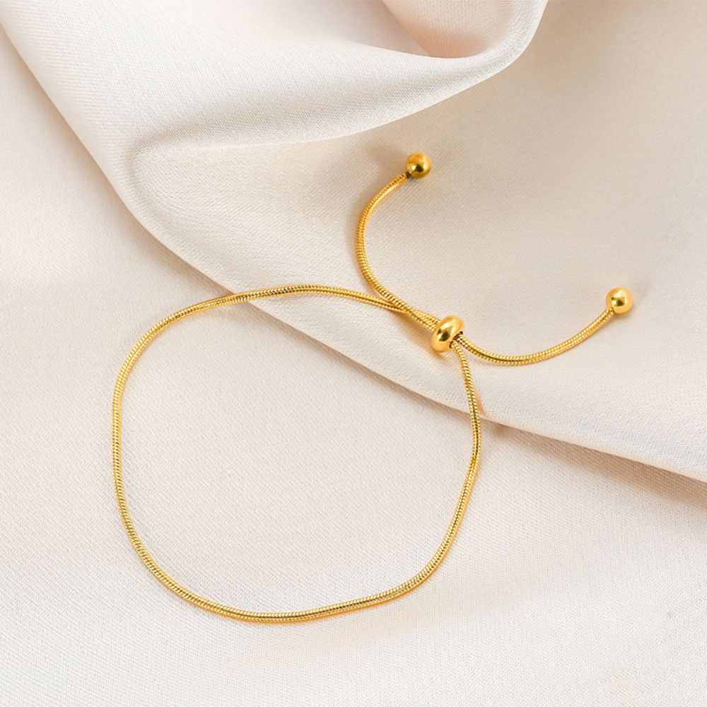 Damen Armband mit Zugmechanismus in Gold Jully