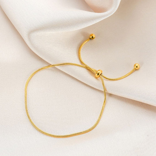 Damen Armband mit Zugmechanismus in Gold Jully