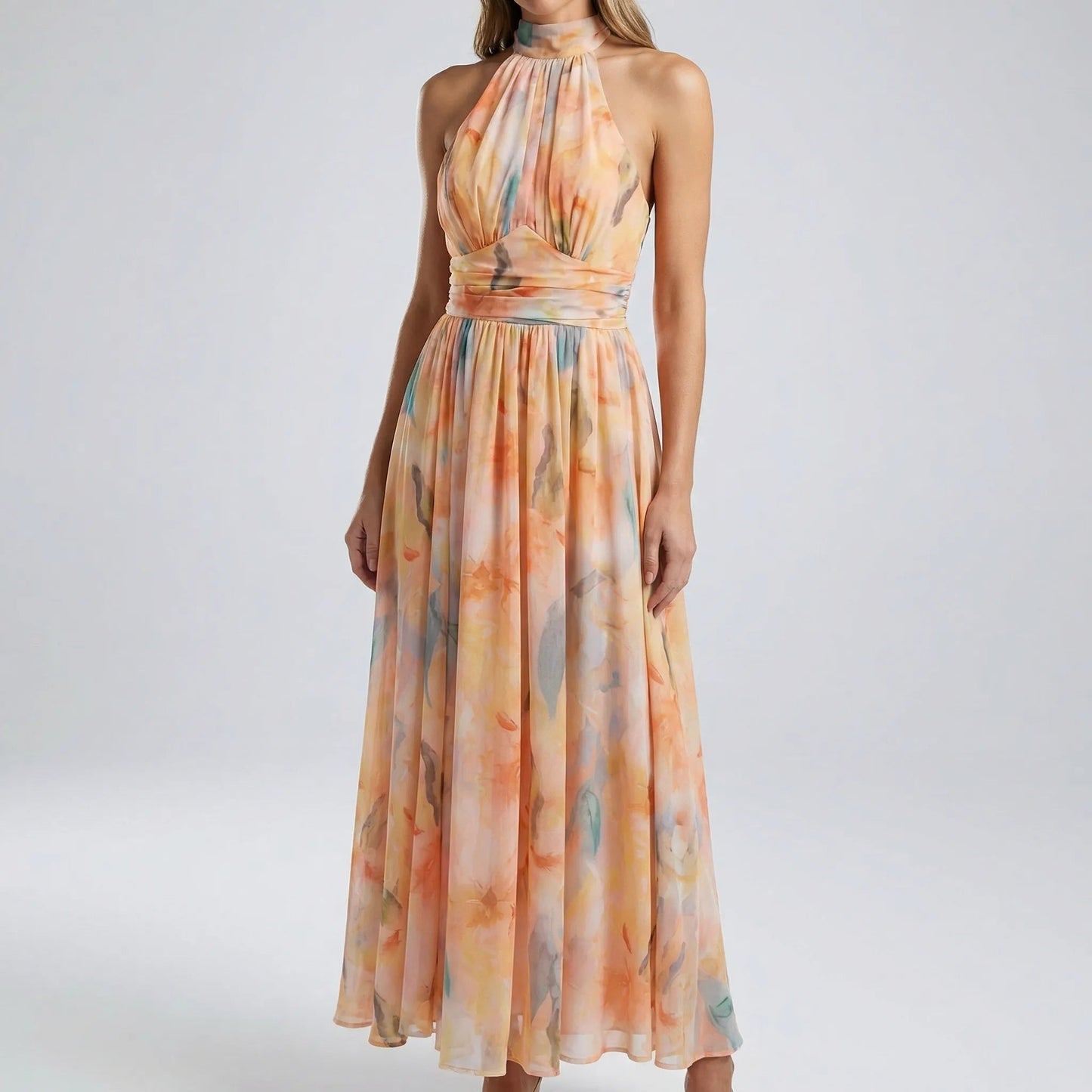 Damen Ärmelloses Kleid mit verstellbarer Rückenbindung Jully