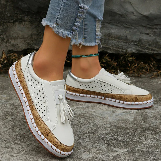 Damen Aushöhlen Schuhe mit Quastendekoration Jully