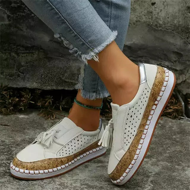 Damen Aushöhlen Schuhe mit Quastendekoration Jully