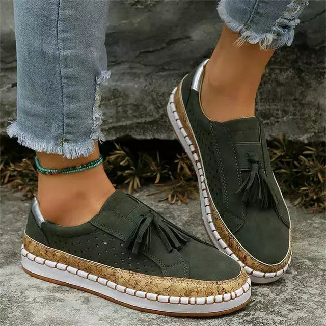 Damen Aushöhlen Schuhe mit Quastendekoration Jully
