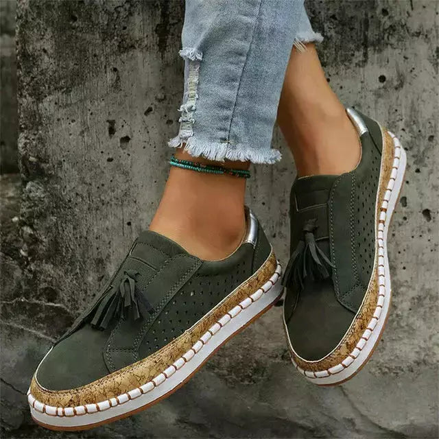 Damen Aushöhlen Schuhe mit Quastendekoration Jully
