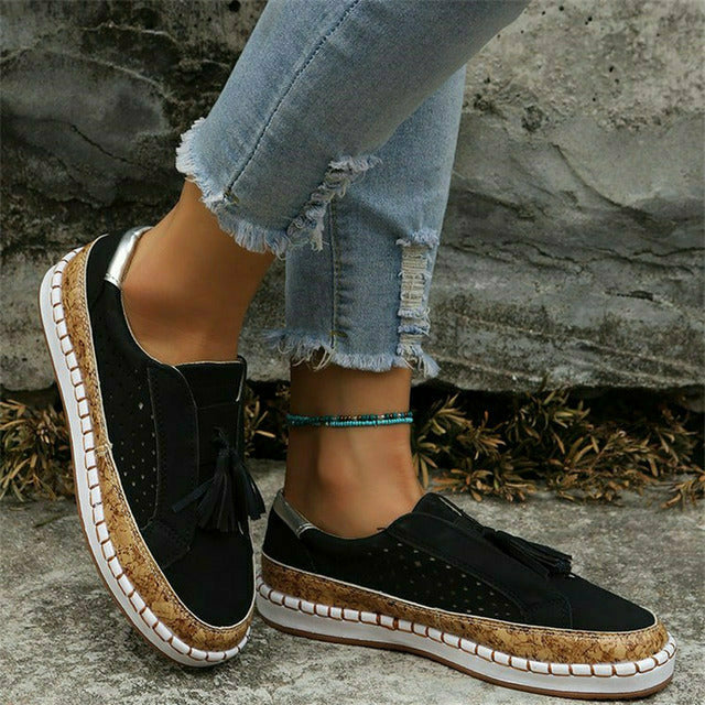 Damen Aushöhlen Schuhe mit Quastendekoration Jully