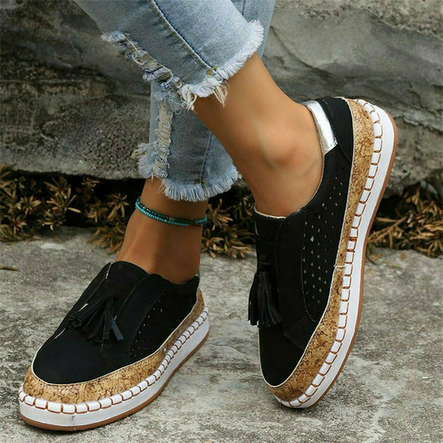 Damen Aushöhlen Schuhe mit Quastendekoration Jully
