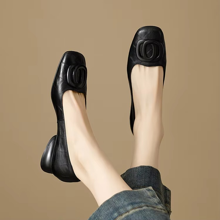 Damen Ballerinas mit quadratischer Spitze Jully