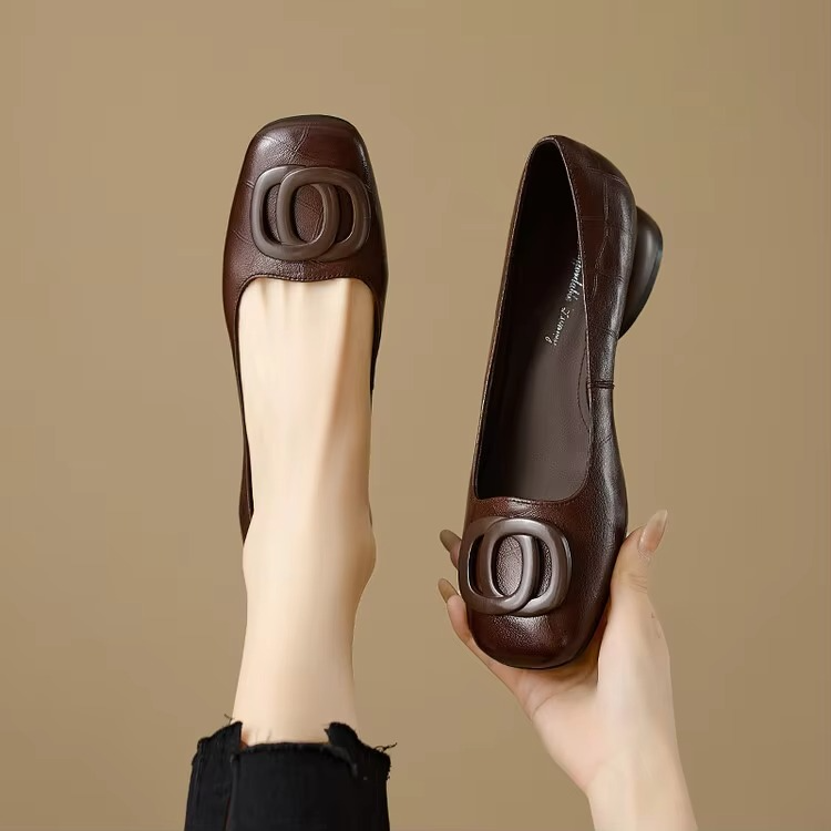 Damen Ballerinas mit quadratischer Spitze Jully