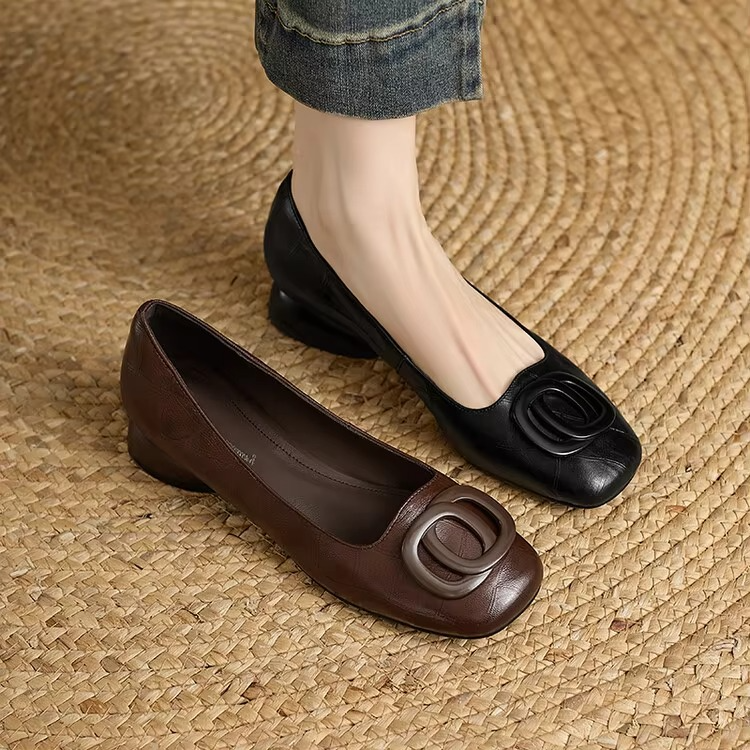 Damen Ballerinas mit quadratischer Spitze Jully