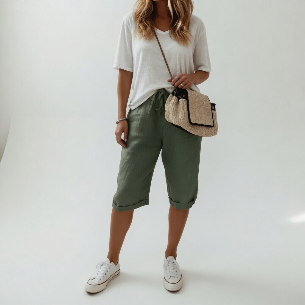 Damen Bermuda Shorts mit elastischem Bund Jully
