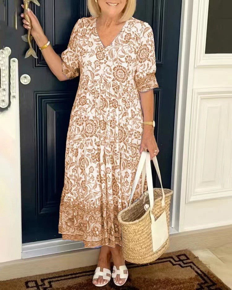 Damen Blumenkleid mit fließendem Schnitt Jully