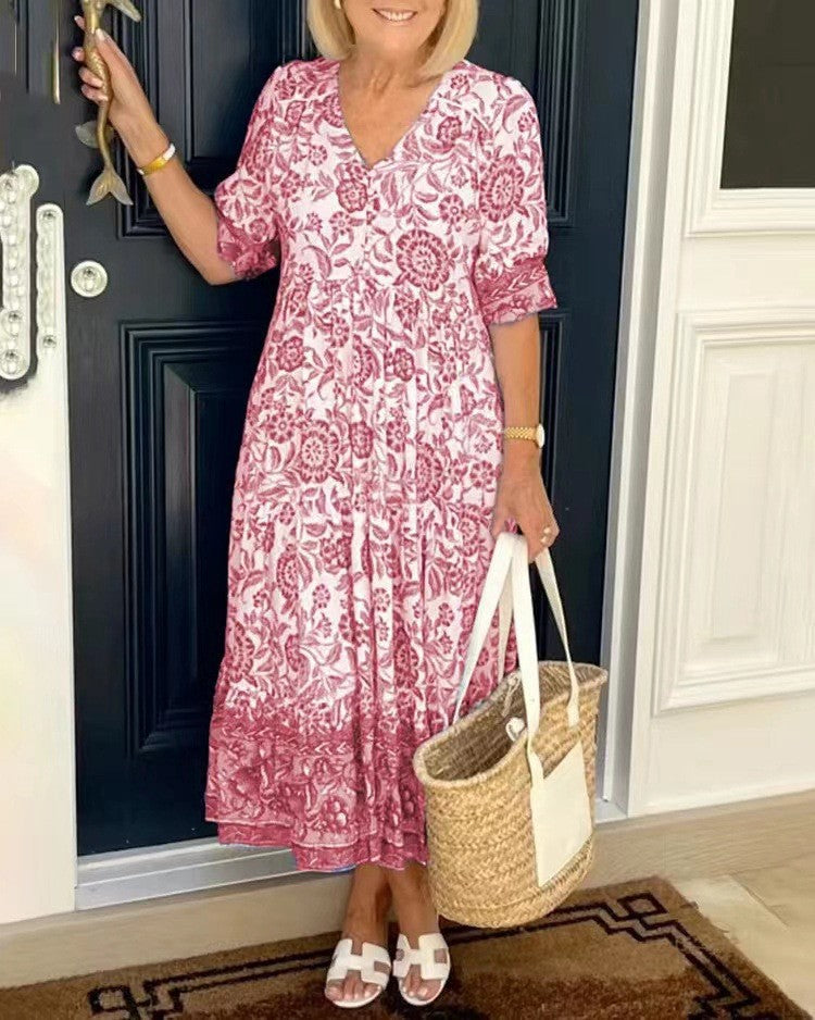 Damen Blumenkleid mit fließendem Schnitt Jully