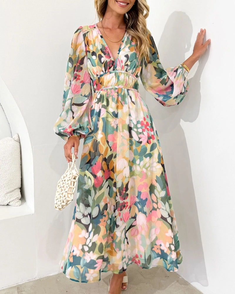 Damen Blumenkleid mit klassischem Design Jully