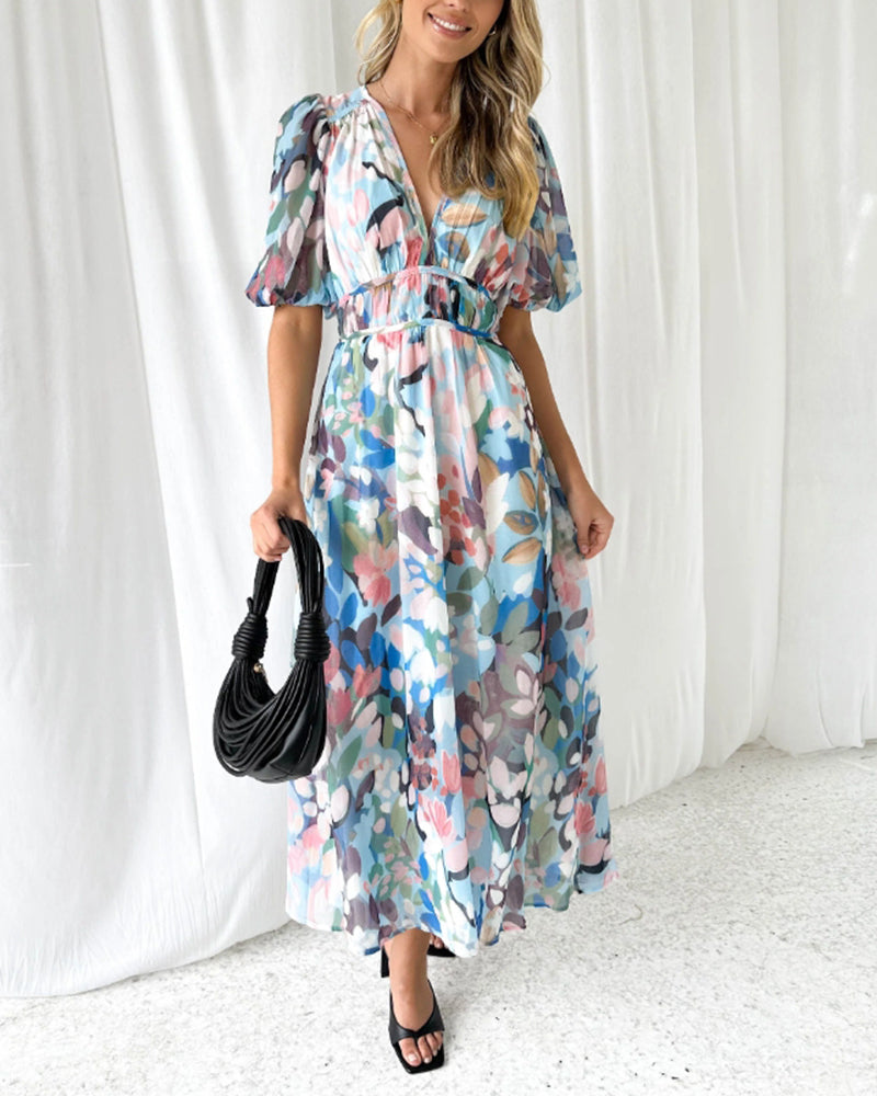 Damen Blumenkleid mit klassischem Design Jully