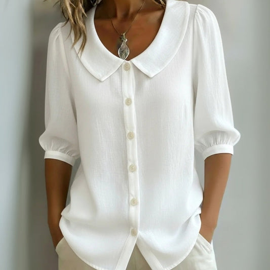 Damen Bluse aus Baumwolle mit Umlegekragen Jully