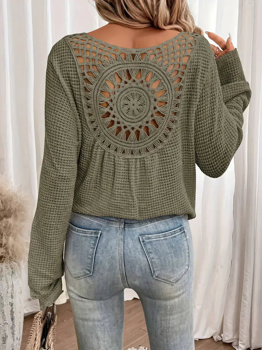 Damen Bluse im Ibiza-Stil mit V-Ausschnitt Jully