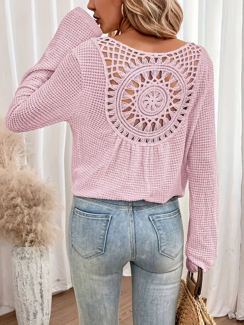 Damen Bluse im Ibiza-Stil mit V-Ausschnitt Jully