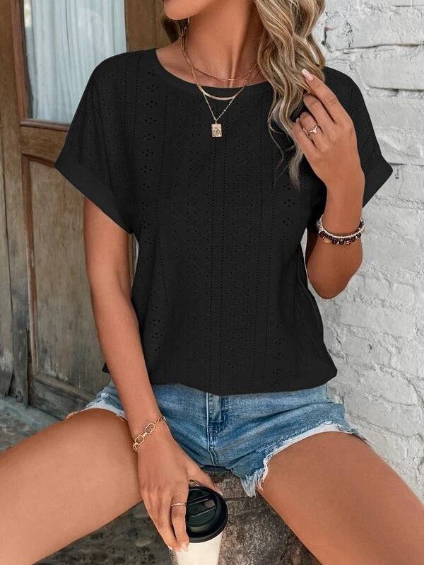 Damen Bluse im Ibiza-Stil mit luftiger Textur Jully