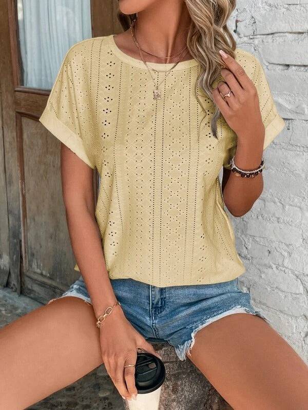 Damen Bluse im Ibiza-Stil mit luftiger Textur Jully