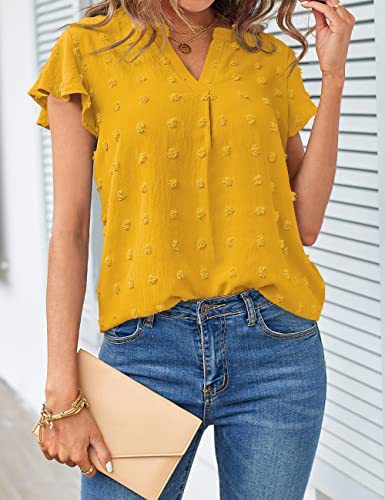 Damen Bluse mit Spitzenbesatz und Knopfdetails Jully