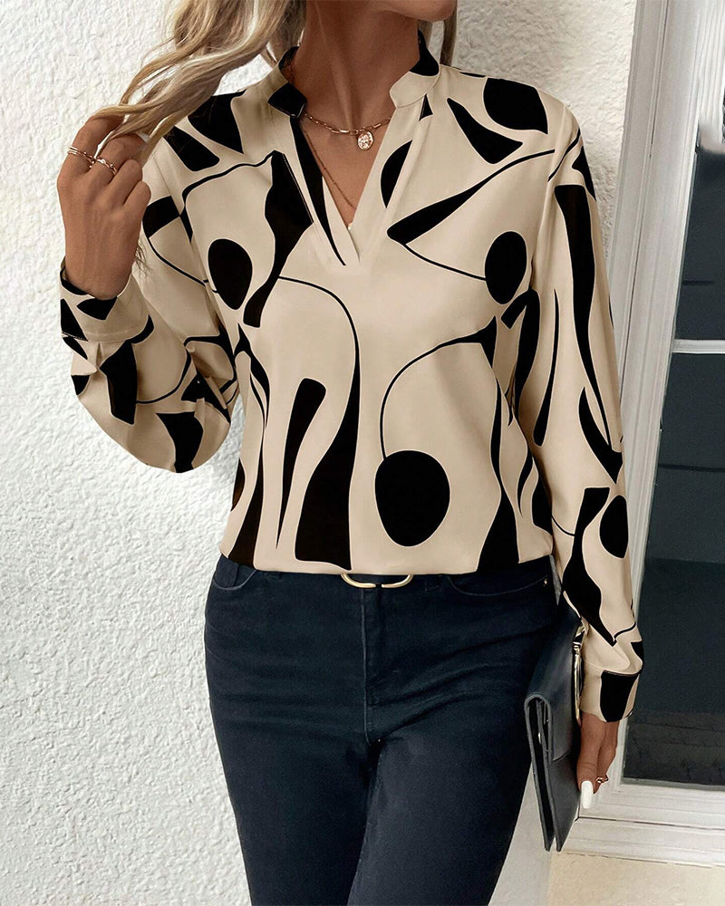 Damen Bluse mit Stehkragen aus transparentem Stoff Jully