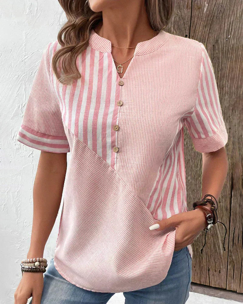 Damen Bluse mit Streifen und schmeichelnder Passform Jully