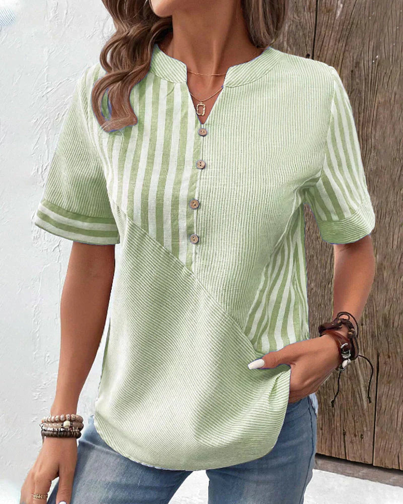 Damen Bluse mit Streifen und schmeichelnder Passform Jully