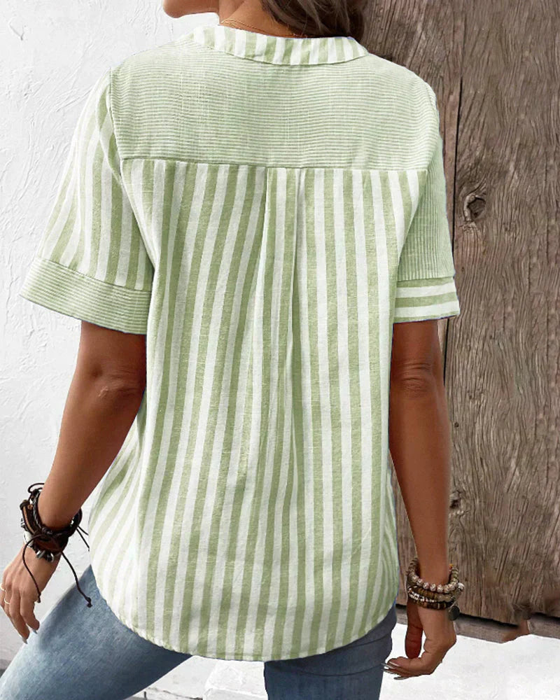Damen Bluse mit Streifen und schmeichelnder Passform Jully