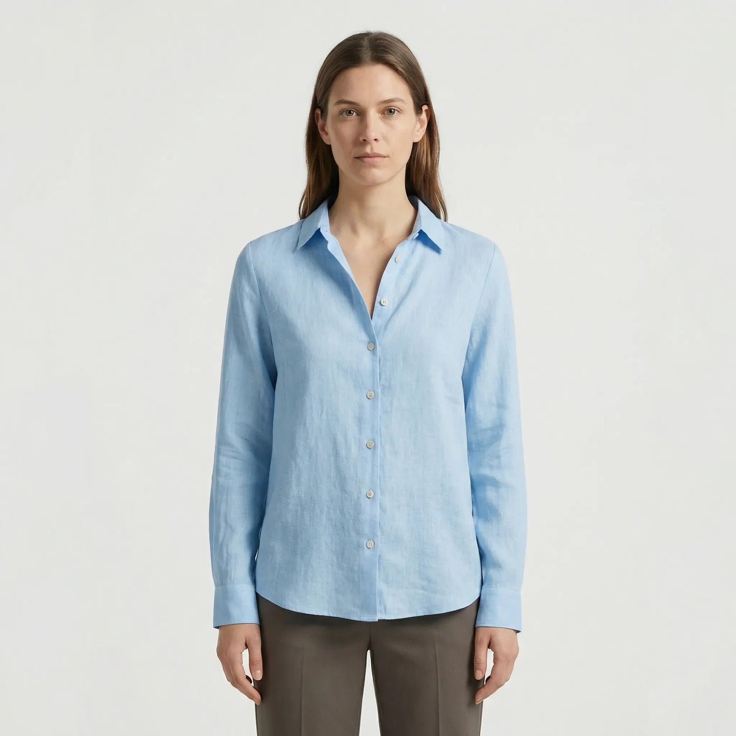 Damen Bluse mit V-Ausschnitt in Weiß Jully