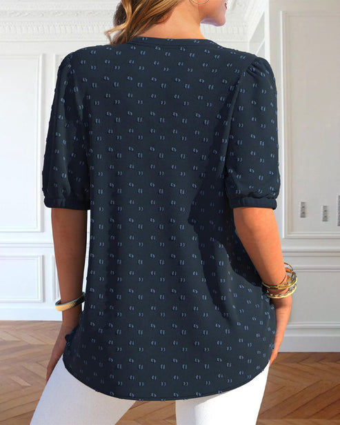 Damen Bluse mit auffälligem Muster und langen Ärmeln Jully