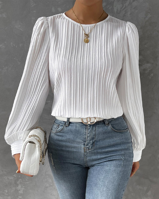Damen Bluse mit eleganten Laternenärmeln Jully