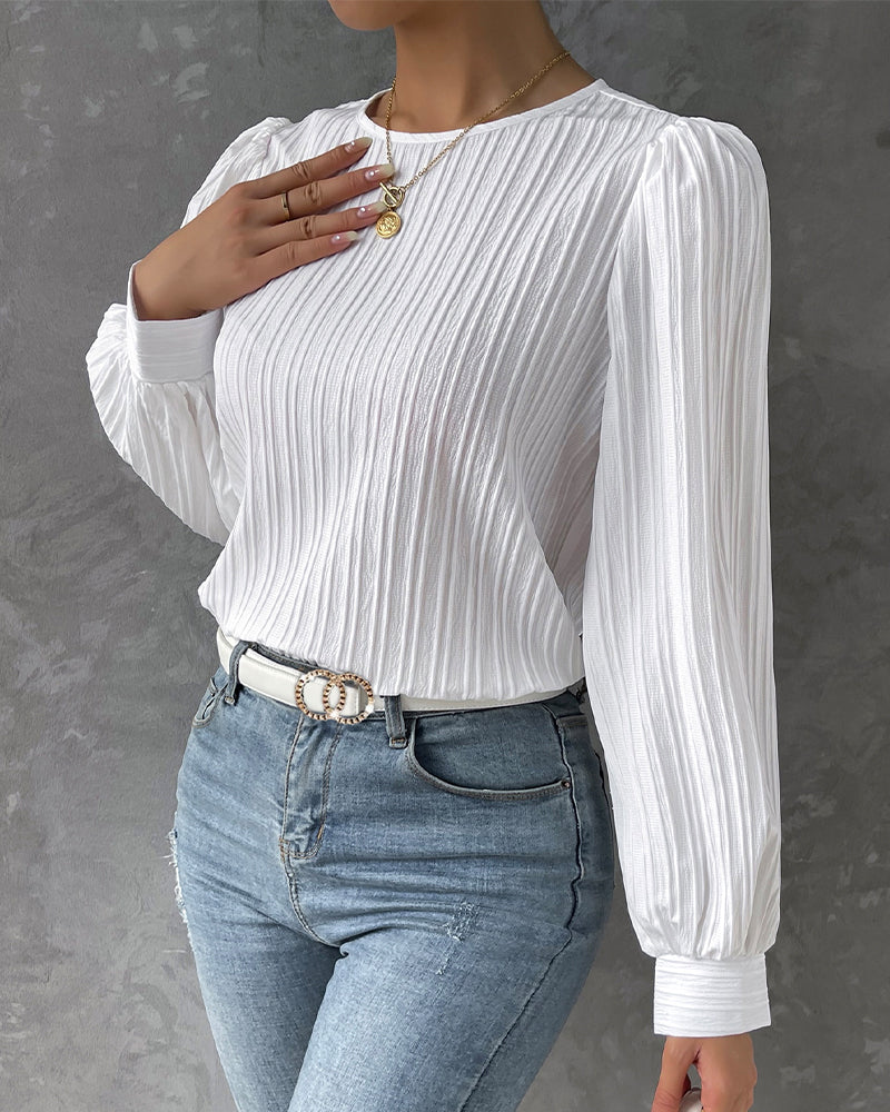 Damen Bluse mit eleganten Laternenärmeln Jully