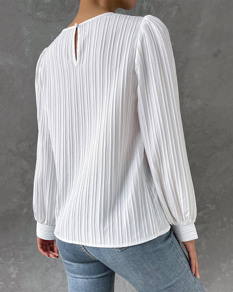 Damen Bluse mit eleganten Laternenärmeln Jully