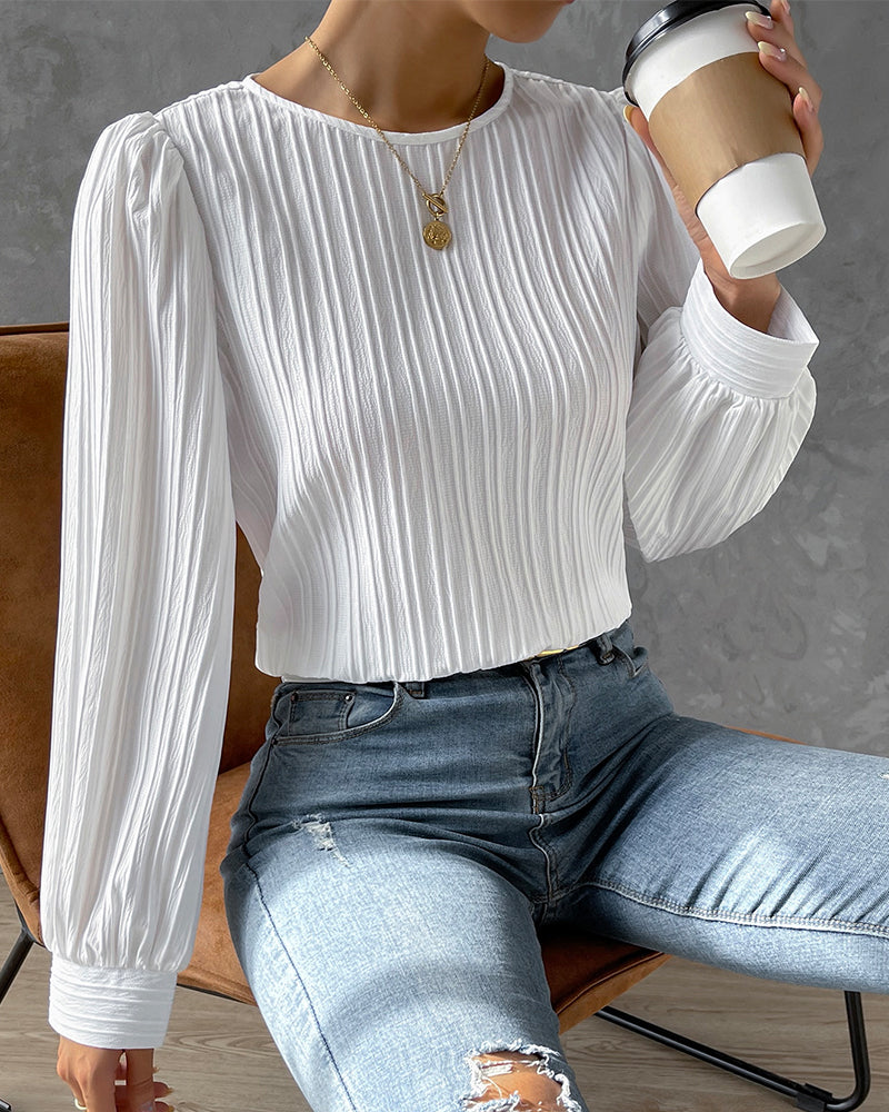 Damen Bluse mit eleganten Laternenärmeln Jully