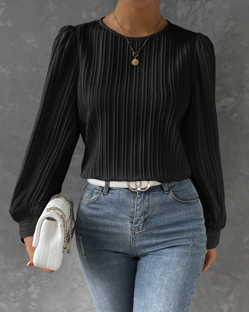 Damen Bluse mit eleganten Laternenärmeln Jully