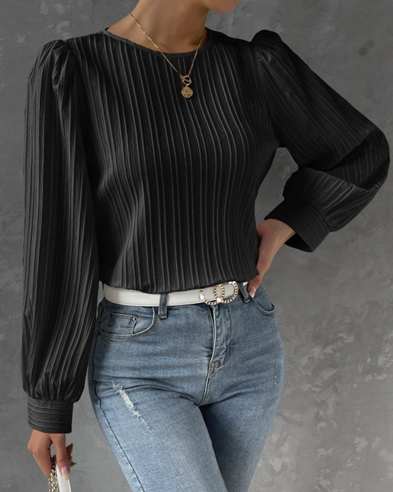Damen Bluse mit eleganten Laternenärmeln Jully