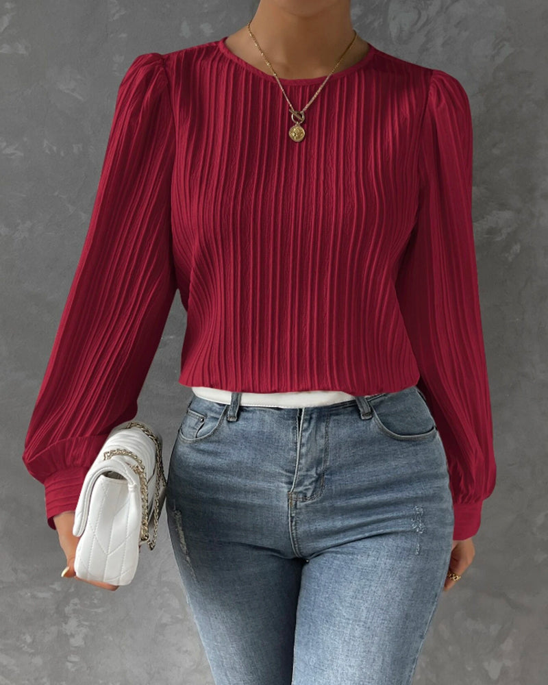 Damen Bluse mit eleganten Laternenärmeln Jully